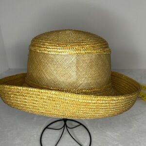 Scala Women's Gold Straw Hat